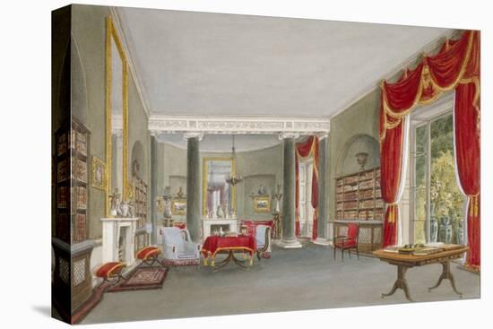 Interior View of the Library Drawing Room in Bromley Hill, Bromley, Kent, 1816-John Buckler-Premier Image Canvas