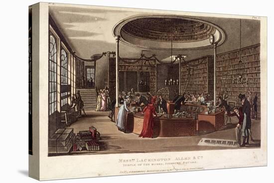 Interior View of the Temple of the Muses Bookshop, Finsbury, London, 1809-null-Premier Image Canvas