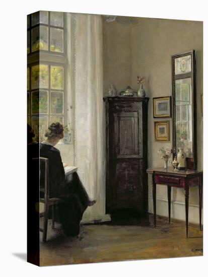 Interior with Woman Reading-Carl Holsoe-Premier Image Canvas