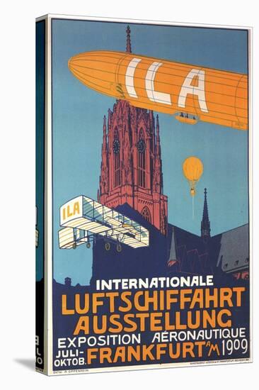 International Air Travel Exhibition Above The Frankfurt Cathedral-Alfred Nathaniel Oppenheim-Stretched Canvas