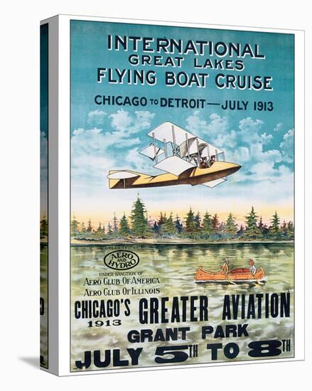 International Great Lakes Flying Boat Cruise, Chicago to Detroit, c.1913-null-Stretched Canvas