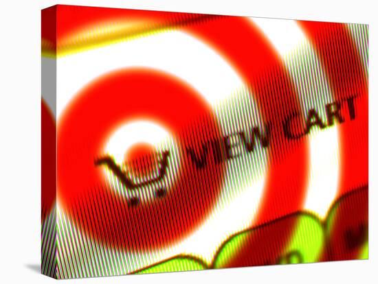 Internet Shopping Cart Symbol on Top of a Target-null-Premier Image Canvas