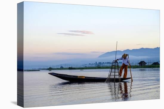 Intha Ethnic Group Fisherman, Inle Lake, Shan State, Myanmar (Burma), Asia-Nathalie Cuvelier-Premier Image Canvas