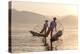 Intha 'Leg Rowing' Fishermen at Sunset on Inle Lake-Lee Frost-Premier Image Canvas