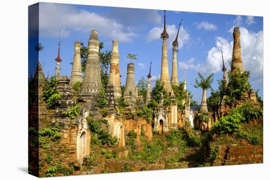 Inthein (Indein), Paya Shwe Inn Thein, Group of Stupas Dated 17th to 18th Century-Nathalie Cuvelier-Premier Image Canvas