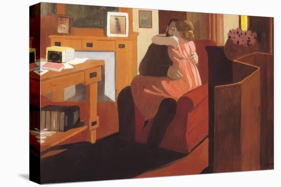 Intimacy, Couple in an Interior with a Partition, 1898-Félix Vallotton-Premier Image Canvas