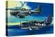 Into the Blue: American War-Planes-Wilf Hardy-Premier Image Canvas