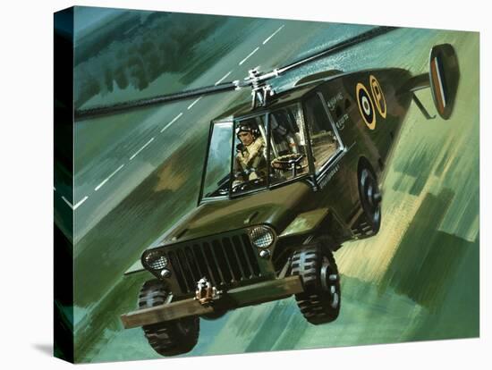 Into the Blue: The Flying Jeep-Wilf Hardy-Premier Image Canvas