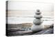 Inukshuk Cairn on Driftwood on Beach-bydesignvisuals-Premier Image Canvas