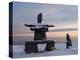 Inukshuk, Inuit Stone Landmark, Churchill, Hudson Bay, Manitoba, Canada-Thorsten Milse-Premier Image Canvas