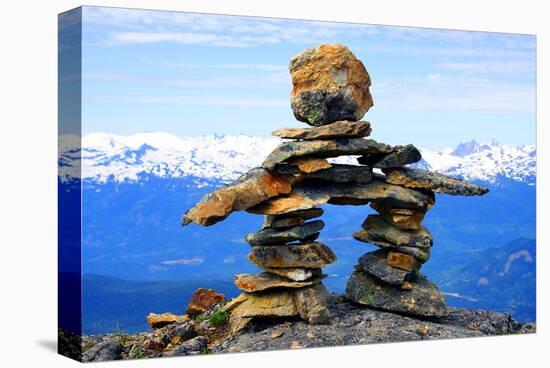 Inukshuk Mount Whistler Canada-null-Stretched Canvas