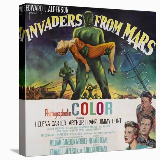 Invaders From Mars, Bottom Left From Top: Jimmy Hunt, Arthur Franz, Helena Carter, 1953-null-Stretched Canvas