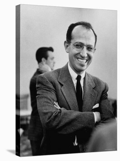 Inventor of the Polio Vaccine Dr. Jonas E. Salk Posing for a Picture-Al Fenn-Premier Image Canvas