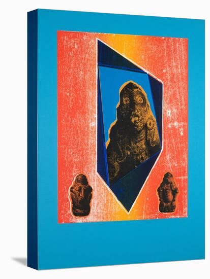Invisible Room Nº9, Blue, 2019 (Woodcut and Silkscreen)-Guilherme Pontes-Premier Image Canvas