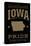 Iowa State Pride - Gold on Black-Lantern Press-Stretched Canvas