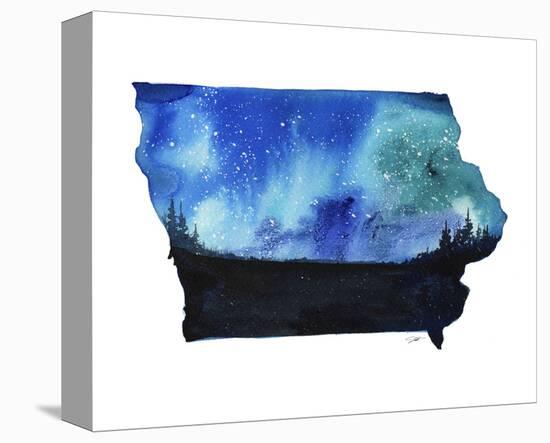 Iowa State Watercolor-Jessica Durrant-Stretched Canvas