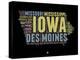 Iowa Word Cloud 1-NaxArt-Stretched Canvas