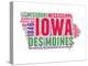 Iowa Word Cloud Map-NaxArt-Stretched Canvas