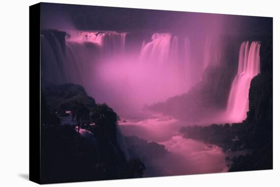 Iquassu (Iguacu) Falls on Brazil-Argentina Border, Once known as Santa Maria Falls, at Twilight-Paul Schutzer-Premier Image Canvas