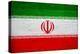 Iran Flag Design with Wood Patterning - Flags of the World Series-Philippe Hugonnard-Stretched Canvas