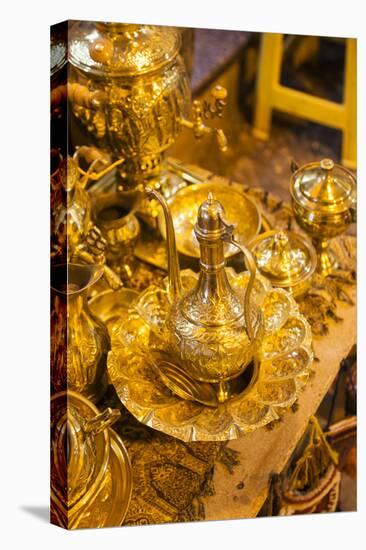 Iran, Shiraz, Bazar-E Vakil Market, Traditional Metal Souvenirs-Walter Bibikow-Premier Image Canvas