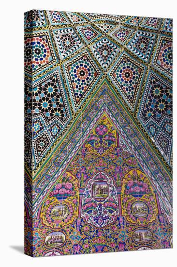 Iran, Shiraz, Nasir-Al Molk Mosque, Exterior Tilework-Walter Bibikow-Premier Image Canvas