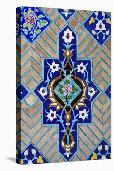 Iran, Tehran, Niyavaran Palace Complex, Palace Of The Last Shah, Tilework-Walter Bibikow-Premier Image Canvas