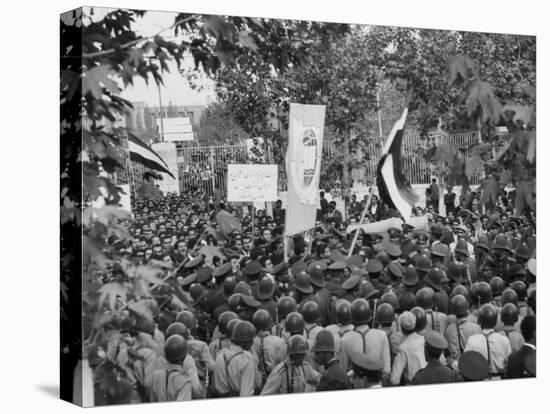 Iranian Demonstrators Protest Against the British Government in 1951-null-Stretched Canvas