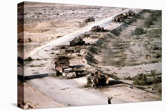 Iraqi Armored Column During Operation Desert Storm, Mar. 4 1991-null-Stretched Canvas