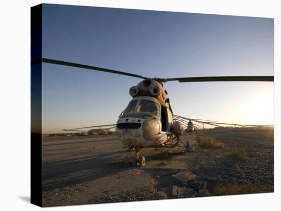 Iraqi Helicopter Sits on the Flight Deck Abandoned at Camp Warhorse-Stocktrek Images-Premier Image Canvas