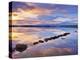 Ireland, Co.Donegal, Mulroy bay, Stepping stones at dusk-Shaun Egan-Premier Image Canvas