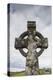 Ireland, County Tipperary, Cashel, Rock of Cashel, Celtic cross-Walter Bibikow-Premier Image Canvas