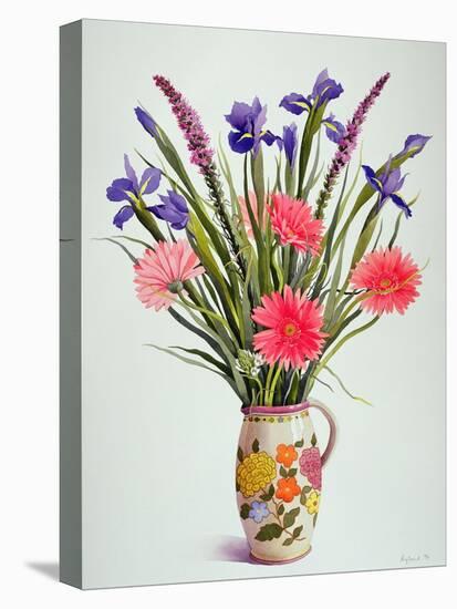 Irises and Berbera in a Dutch Jug-Christopher Ryland-Premier Image Canvas