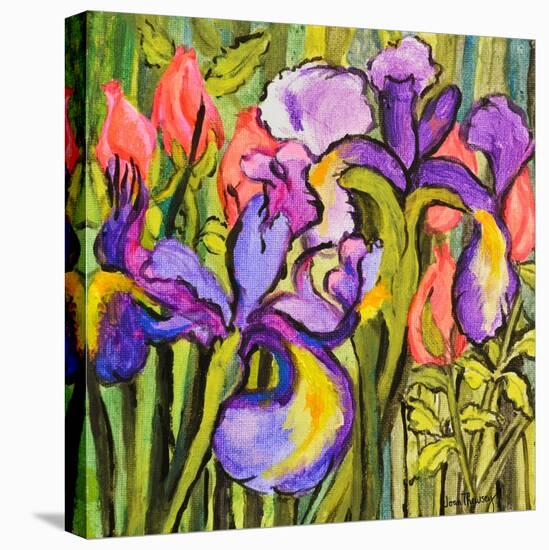 Irises And Roses-Joan Thewsey-Premier Image Canvas