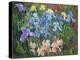 Irises: Pink, Blue and Gold, 1993-Timothy Easton-Premier Image Canvas