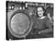 Irish Barmaid at Airport Bar with Keg of Guinness Beer-Nat Farbman-Premier Image Canvas