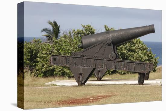 Iron cannon sitting on the outskirts of Castillo de la Real Fuerza on the western edge of Havana-Mallorie Ostrowitz-Premier Image Canvas