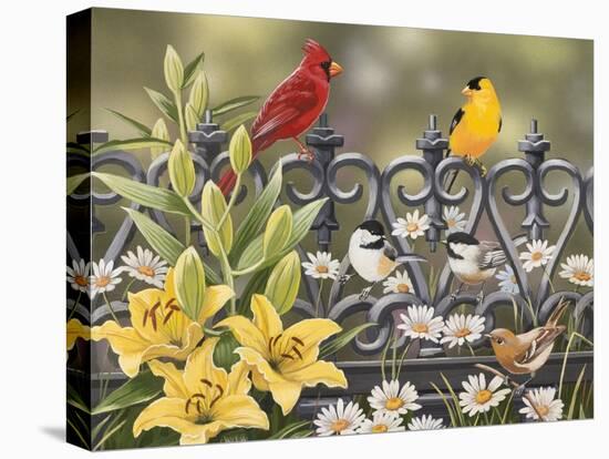 Iron Fence with Lilies-William Vanderdasson-Premier Image Canvas