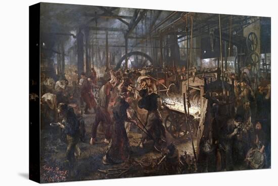 Iron Rolling Mill (Modern Cyclopes)-Adolph Menzel-Premier Image Canvas