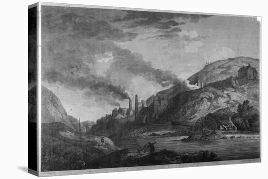 Ironworks at Coalbrookdale Shropshire-Laurence Stephen Lowry-Stretched Canvas