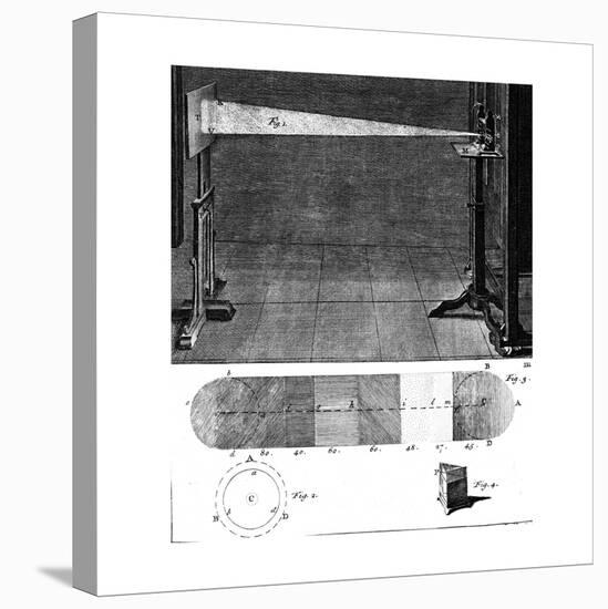 Isaac Newton's Prism Experiment Showing How Sunlight Is Split into its Separate Colours, 1747-null-Premier Image Canvas