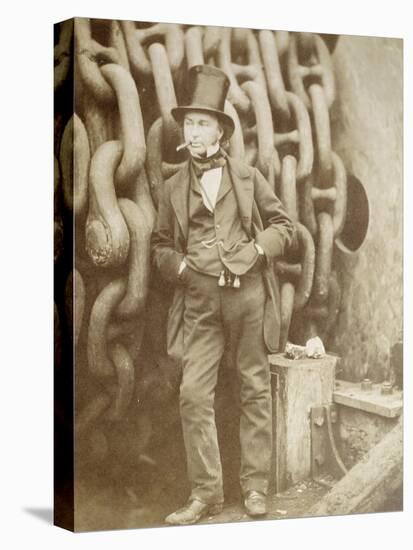 Isambard Kingdom Brunel (1806-1859) at Millwall, Leaning Against a Chain Drum, November 1857-Robert Howlett-Premier Image Canvas