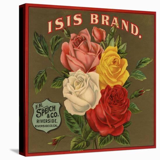 Isis Brand - Riverside, California - Citrus Crate Label-Lantern Press-Stretched Canvas