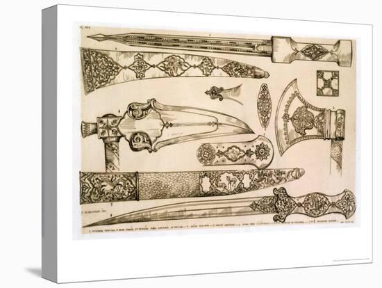 Islamic and Moorish Designs for Knife Blades, from "Art and Industry"-Jean Francois Albanis De Beaumont-Premier Image Canvas