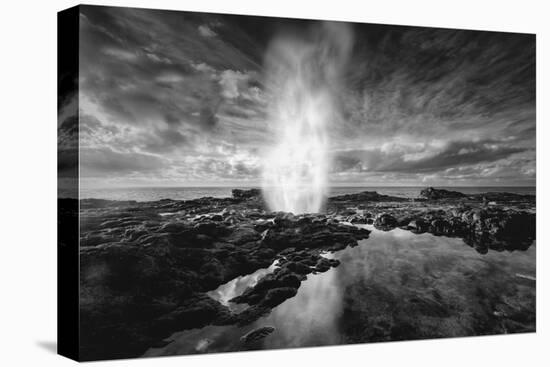 Island Fire, Sunrise at Spouting Horn, Kauai Hawaii-Vincent James-Premier Image Canvas