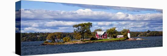 Island Home and Lighthouse on the Thousand Islands, New York, USA-Joe Restuccia III-Premier Image Canvas