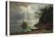 Island in the Lake (Oil on Canvas)-Albert Bierstadt-Premier Image Canvas