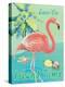 Island Time Flamingo II-Beth Grove-Stretched Canvas