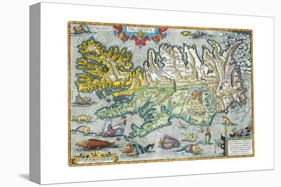 Islandia 16th-Century Map of Iceland-null-Premier Image Canvas
