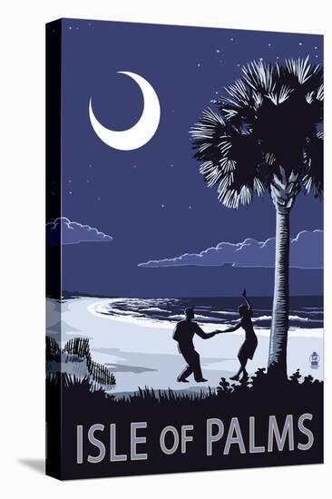 Isle of Palms, South Carolina - Dancers on Beach-Lantern Press-Stretched Canvas